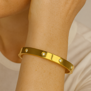 Diamond 18K Gold Plated Bracelet