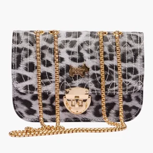 Black Leopard Cleo Crossbody Bag